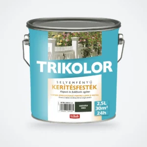 Trikolor selyemfényű kerítésfesték – babérzöld, 2,5 L – HelloMester Kecskemét