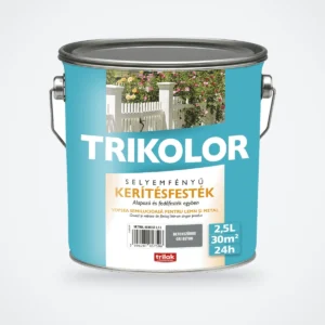 Trikolor selyemfényű kerítésfesték – betonszürke, 2,5 L – HelloMester Kecskemét