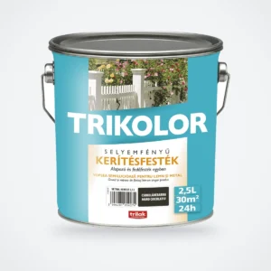 Trikolor selyemfényű kerítésfesték – csokoládébarna, 2,5 L – HelloMester Kecskemét