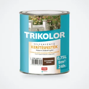 Trikolor selyemfényű kerítésfesték – gesztenye, 0,75 L – HelloMester Kecskemét