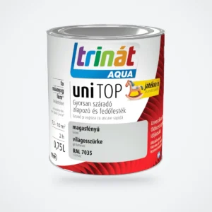 Trinát Aqua uniTOP magasfényű alapozó és fedőfesték – RAL 7035 világosszürke, 0,75 L – HelloMester Kecskemét