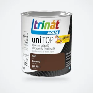 Trinát Aqua uniTOP matt alapozó és fedőfesték – RAL 8011 dióbarna, 0,75 L – HelloMester Kecskemét