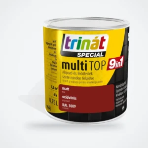 Trinát Special multiTOP 9in1 alapozó és fedőfesték – RAL 3009 oxidvörös, 0,75 L – HelloMester Kecskemét