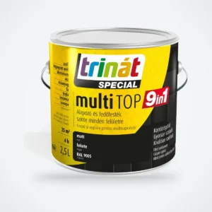Trinát Special multiTOP 9in1 alapozó és fedőfesték – RAL 9005 fekete, 2,5 L – HelloMester Kecskemét