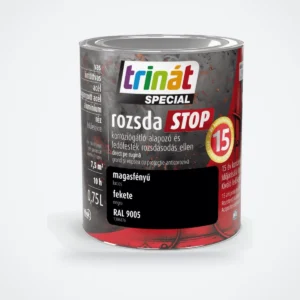 Trinát Special rozsdaSTOP magasfényű fémfesték rozsdára – RAL 9005 fekete, 0,75 L – HelloMester Kecskemét