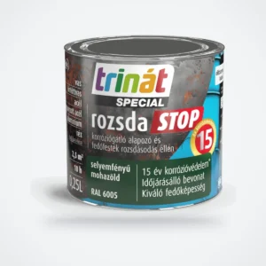Trinát Special rozsdaSTOP selyemfényű fémfesték rozsdára – RAL 6005 mohazöld, 0,25 L – HelloMester Kecskemét