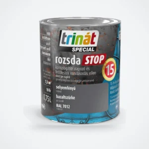 Trinát Special rozsdaSTOP selyemfényű fémfesték rozsdára – RAL 7012 bazaltszürke, 0,75 L – HelloMester Kecskemét