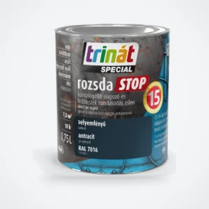 Trinát Special rozsdaSTOP selyemfényű fémfesték rozsdára – RAL 7016 antracit, 0,75 L – HelloMester Kecskemét