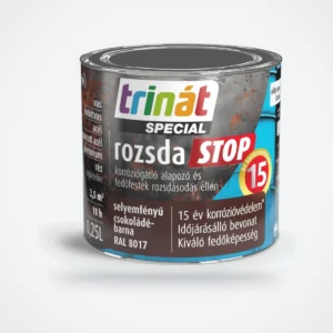 Trinát Special rozsdaSTOP selyemfényű fémfesték rozsdára – RAL 8017 csokoládébarna, 0,25 L – HelloMester Kecskemét