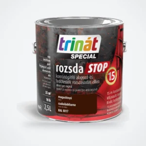 Trinát Special rozsdaSTOP selyemfényű fémfesték rozsdára – RAL 8017 csokoládébarna, 2,5 L – HelloMester Kecskemét