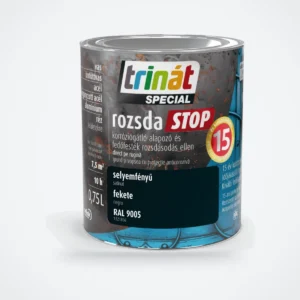 Trinát Special rozsdaSTOP selyemfényű fémfesték rozsdára – RAL 9005 fekete, 0,75 L – HelloMester Kecskemét