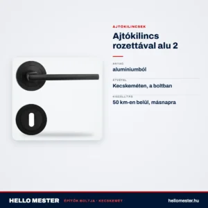 Ajtókilincs rozettával alu 2 – műszaki adatok – HelloMester Kecskemét
