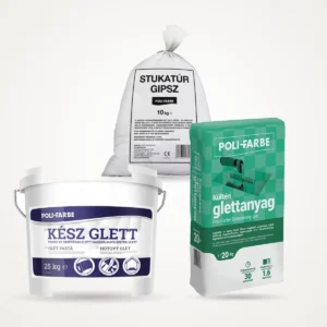 Glettek, Ragasztók, Gipszek