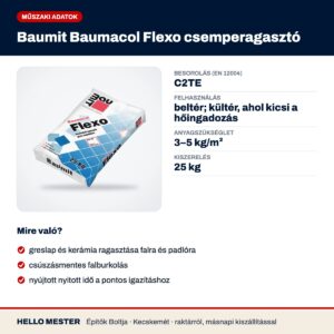 Baumit Baumacol Flexo csemperagasztó – műszaki adatok és felhasználás