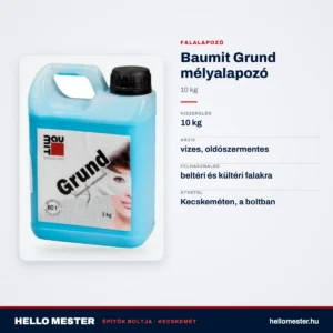 Baumit Grund mélyalapozó 10 kg – műszaki adatok – HelloMester Kecskemét