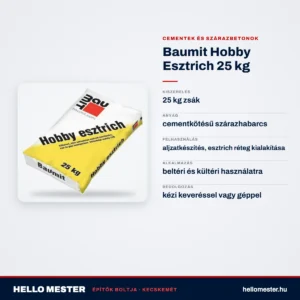 Baumit Hobby Esztrich 25 kg – műszaki adatok – HelloMester Kecskemét