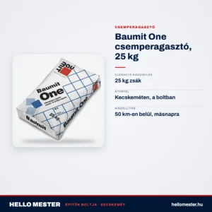 Baumit One csemperagasztó, 25 kg – műszaki adatok – HelloMester Kecskemét
