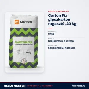 Carton Fix gipszkarton ragasztó, 20 kg – műszaki adatok – HelloMester Kecskemét