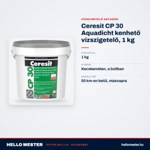 Ceresit CP 30 Aquadicht kenhető vízszigetelő, 1 kg – műszaki adatok – HelloMester Kecskemét