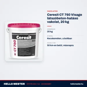 Ceresit CT 760 Visage látszóbeton-hatású vakolat, 20 kg – műszaki adatok – HelloMester Kecskemét