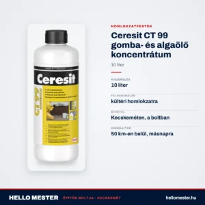 Ceresit CT 99 gomba- és algaölő koncentrátum, 10 l – műszaki adatok – HelloMester Kecskemét