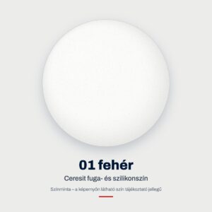Ceresit fuga- és szilikonszín: 01 fehér – színminta