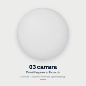 Ceresit fuga- és szilikonszín: 03 carrara – színminta
