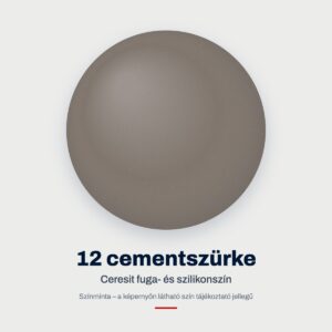 Ceresit fuga- és szilikonszín: 12 cementszürke – színminta