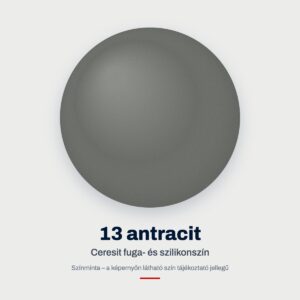 Ceresit fuga- és szilikonszín: 13 antracit – színminta