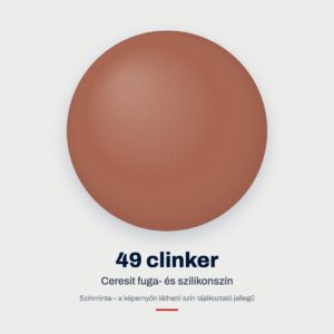 Ceresit fuga- és szilikonszín: 49 clinker – színminta