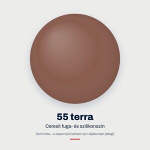 Ceresit fuga- és szilikonszín: 55 terra – színminta