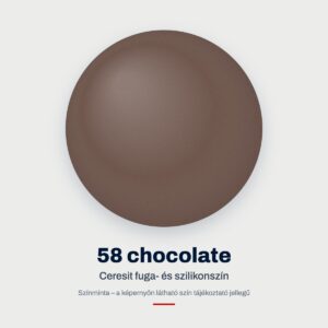 Ceresit fuga- és szilikonszín: 58 chocolate – színminta