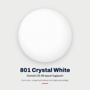 Ceresit CE 89 epoxi fugaszín: 801 Crystal White – színminta