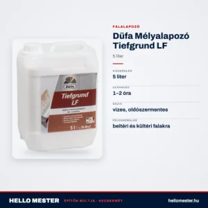 Düfa Mélyalapozó Tiefgrund LF 5 l – műszaki adatok – HelloMester Kecskemét