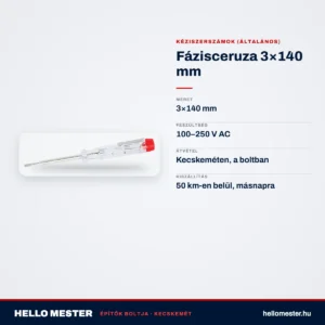 Fázisceruza 3×140 mm – műszaki adatok – HelloMester Kecskemét