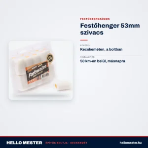 Festőhenger 53mm szivacs – műszaki adatok – HelloMester Kecskemét