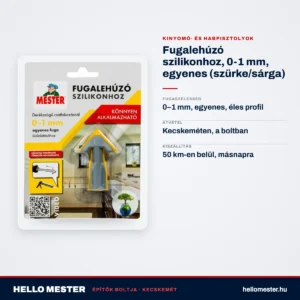 Fugalehúzó szilikonhoz, 0-1 mm, egyenes (szürke/sárga) – műszaki adatok – HelloMester Kecskemét