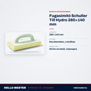 Fugasimító Schuller Till Hydro 280×140 mm – műszaki adatok – HelloMester Kecskemét