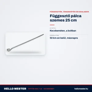 Függesztő pálca szemes 25 cm – műszaki adatok – HelloMester Kecskemét