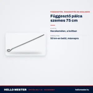 Függesztő pálca szemes 75 cm – műszaki adatok – HelloMester Kecskemét