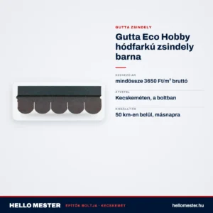 Gutta Eco Hobby hódfarkú zsindely barna – műszaki adatok – HelloMester Kecskemét