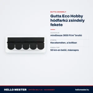 Gutta Eco Hobby hódfarkú zsindely fekete – műszaki adatok – HelloMester Kecskemét