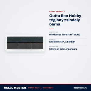 Gutta Eco Hobby téglány zsindely barna – műszaki adatok – HelloMester Kecskemét