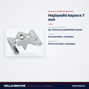 Hajópadló kapocs 7 mm – műszaki adatok – HelloMester Kecskemét