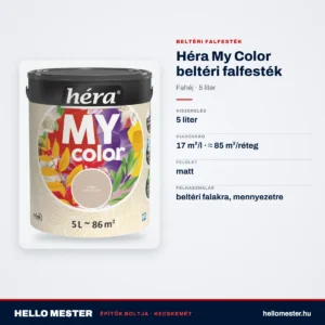 Héra My Color beltéri falfesték – Fahéj, 5 L – műszaki adatok – HelloMester Kecskemét