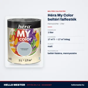 Héra My Color beltéri falfesték – Hamuszürke, 1 L – műszaki adatok – HelloMester Kecskemét