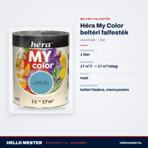 Héra My Color beltéri falfesték – Lazurit kék, 1 L – műszaki adatok – HelloMester Kecskemét