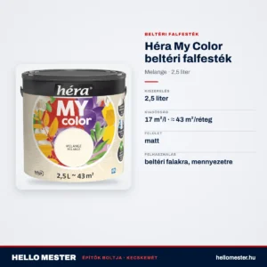 Héra My Color beltéri falfesték – Melange, 2,5 L – műszaki adatok – HelloMester Kecskemét