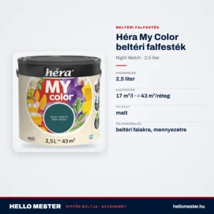 Héra My Color beltéri falfesték – Night Watch, 2,5 L – műszaki adatok – HelloMester Kecskemét