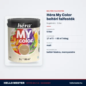 Héra My Color beltéri falfesték – Nugátkrém, 5 L – műszaki adatok – HelloMester Kecskemét